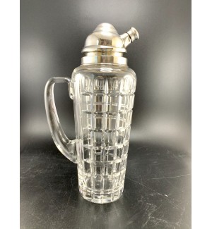 Huge Vintage Hawkes Glass Company Sterling Silver and Crystal Cut Glass Cocktail Shaker