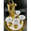 Farber Bros. Brass and White Beautiful Cocktail Shaker set 