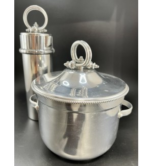 Gorgeous Buenilum 1930’s Cocktail Shaker and Ice Bucket in Near Mint Shaper