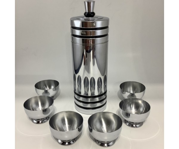 Black Banded Chase Gaiety Cocktail Shaker set