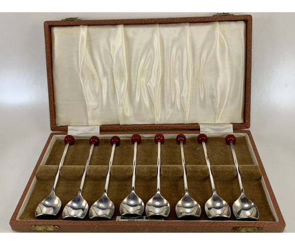 Vintage Abercrombie & Fitch Co. Sterling Silver Eight Cocktail Muddlers /  Stirrers in Original Box