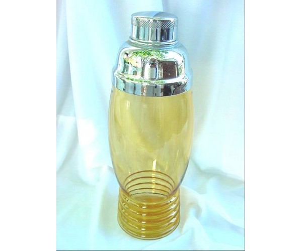 Imperial Glass Company Amber Glass Cocktail Shaker