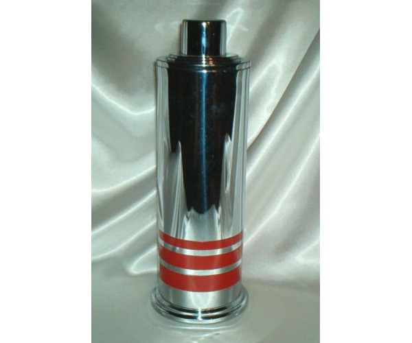 Manning Bowman Red Striped Diana Cocktail Shaker